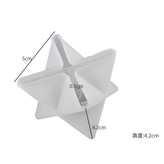 3D geometrische Stern Silikon form Stern Ornament Handwerk DIY Epoxy Gussharz Formen Seife machen Heim textilien – Detail 6