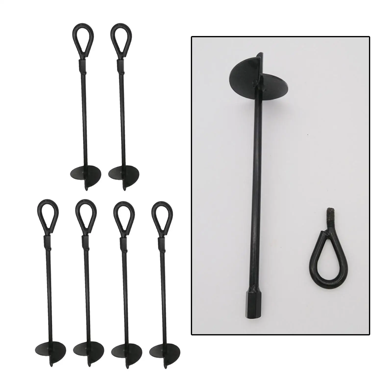  Anchors,   Stake Easy to Use Reusable  Drill Bit Anchor Hook for Hiking Car Ports Canopies Swing Picnic