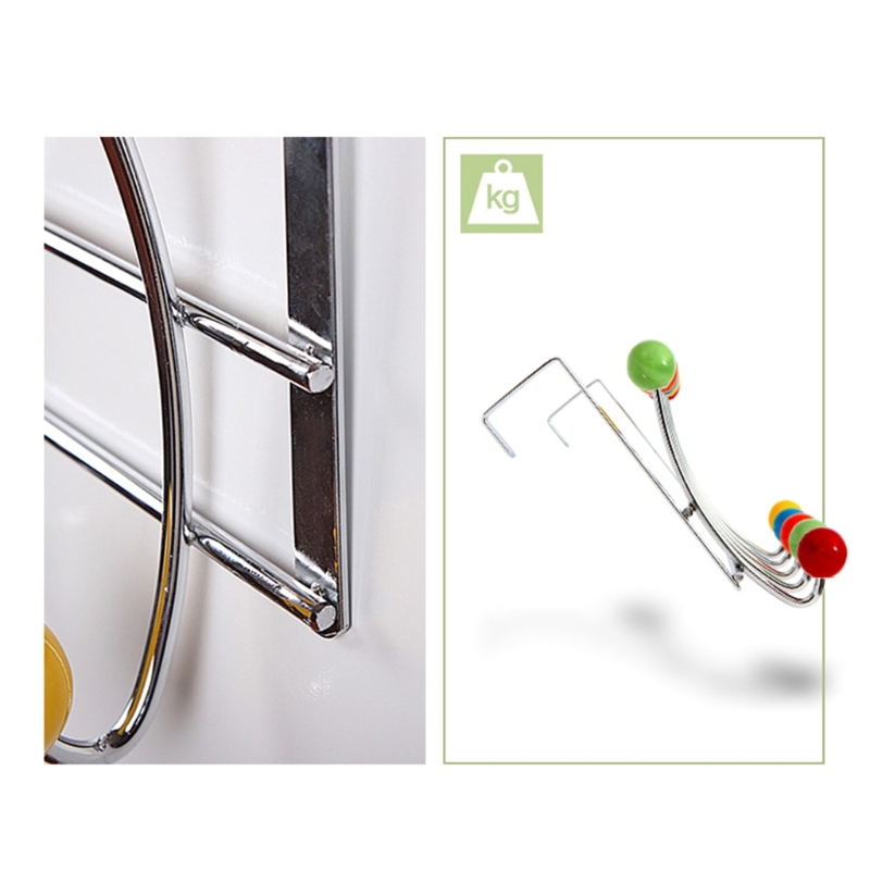 Multicolors Over Door Hanger for Clothes Hanging Heavy Duty Over Door Hooks for Bedrooms Bathroom Door 10 Hooks Hanger for Coat