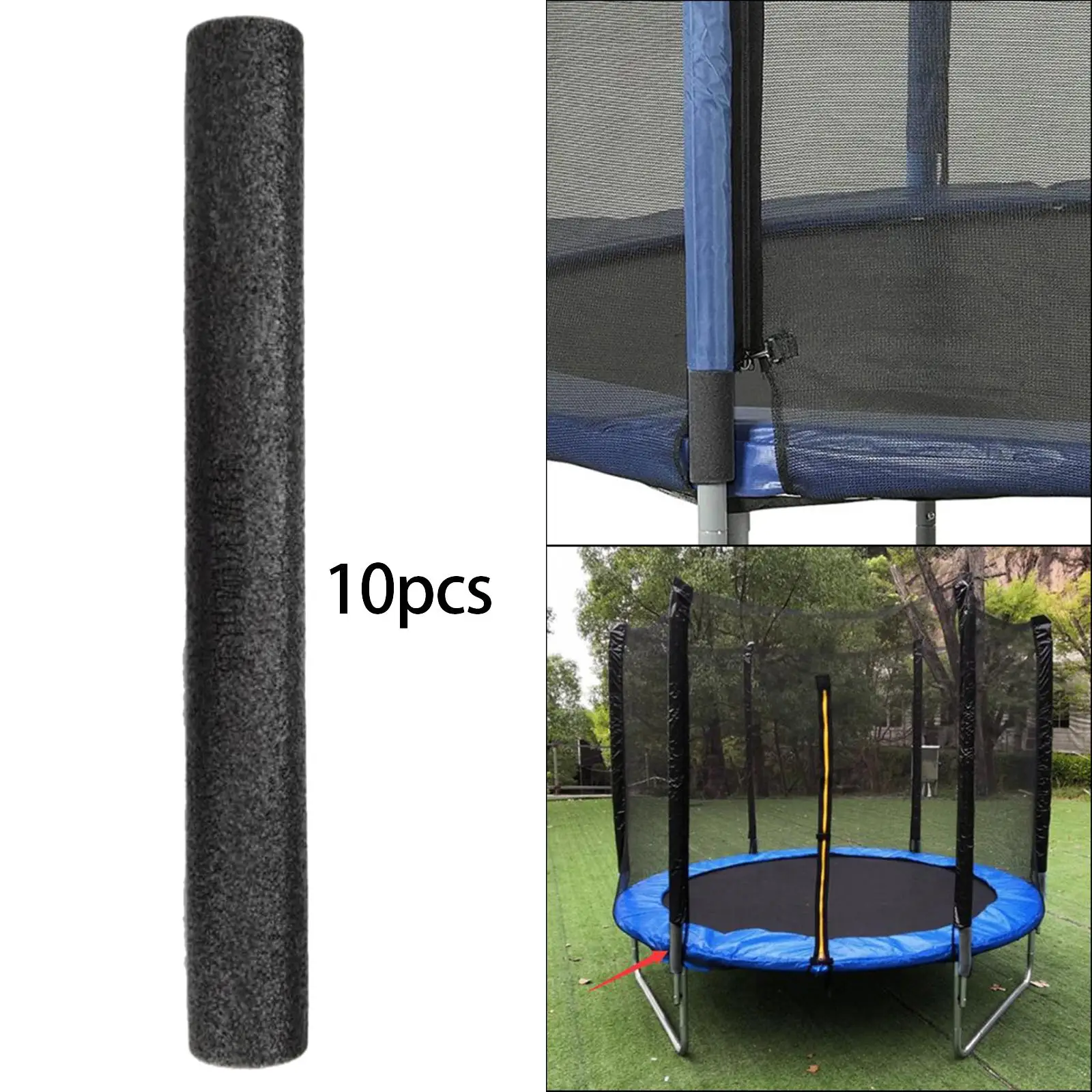 10x Trampoline Enclosure Pole Foam Sleeves Pipe Tube Trampoline Accessories