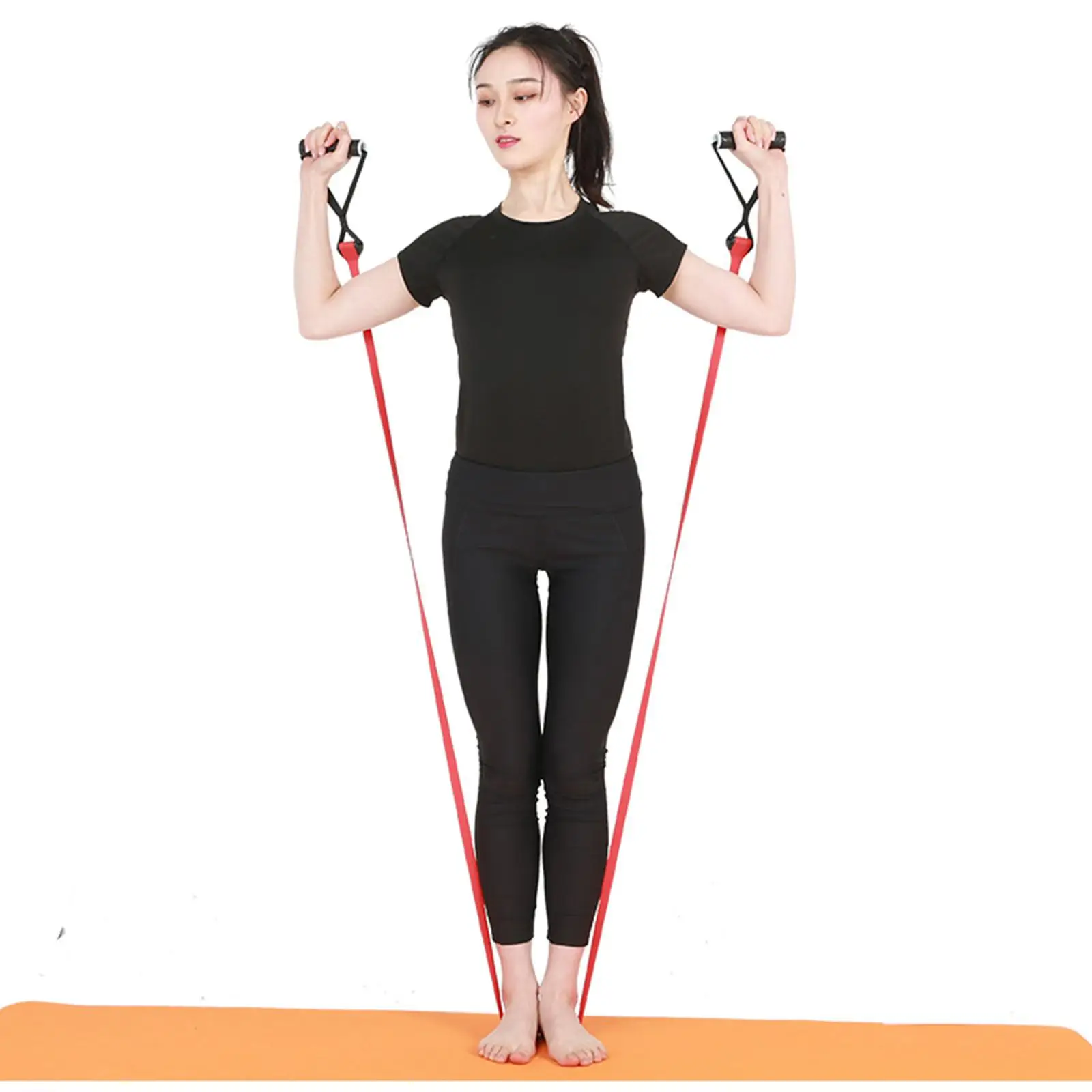 Exercise Resistance Bands Handle Fitness Equipment Home Expander Gym Workout