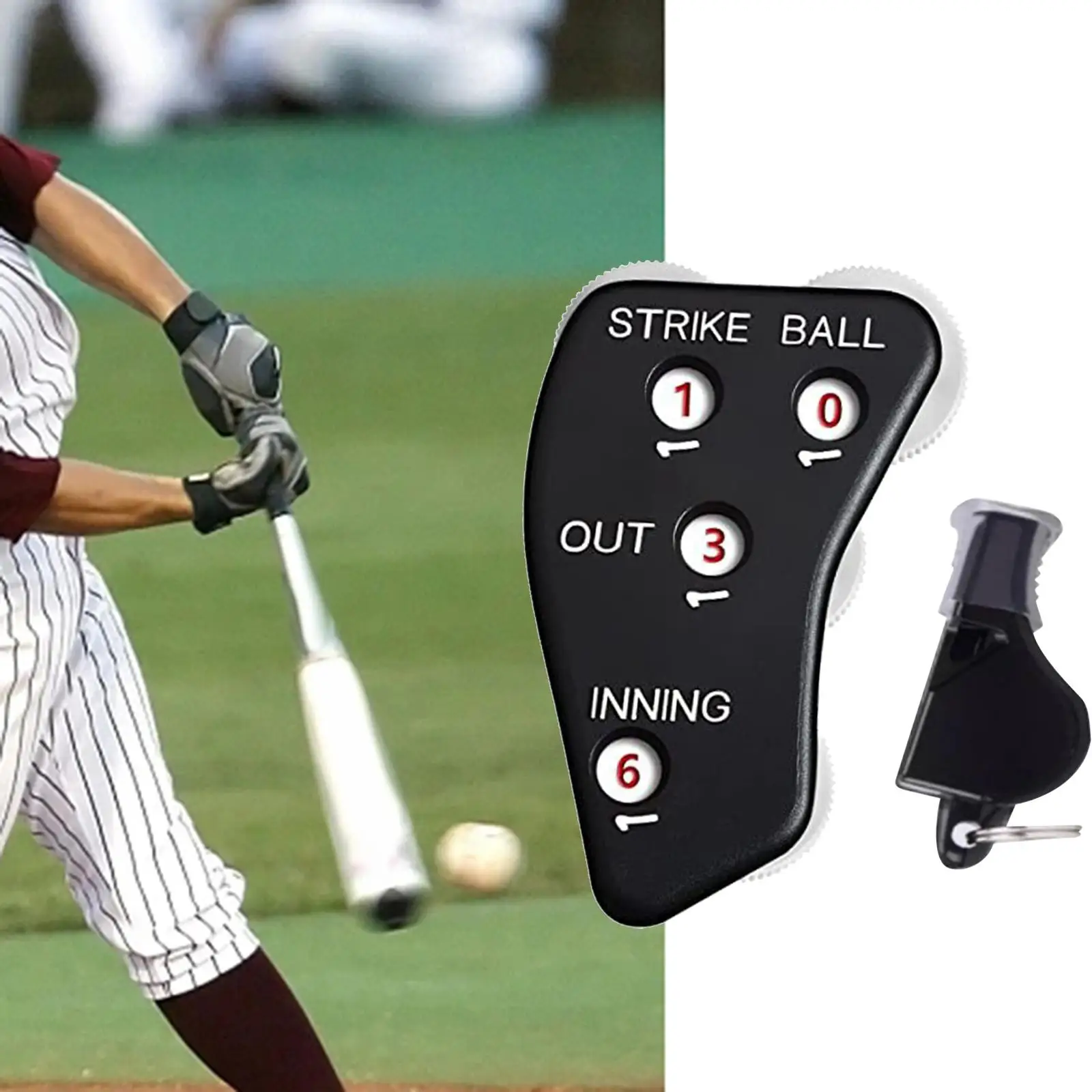 4 Wheel Baseball Umpire Accessories Ball Strike Outs Supplies Score Counter Baseball Umpire Gear Indicator Innings