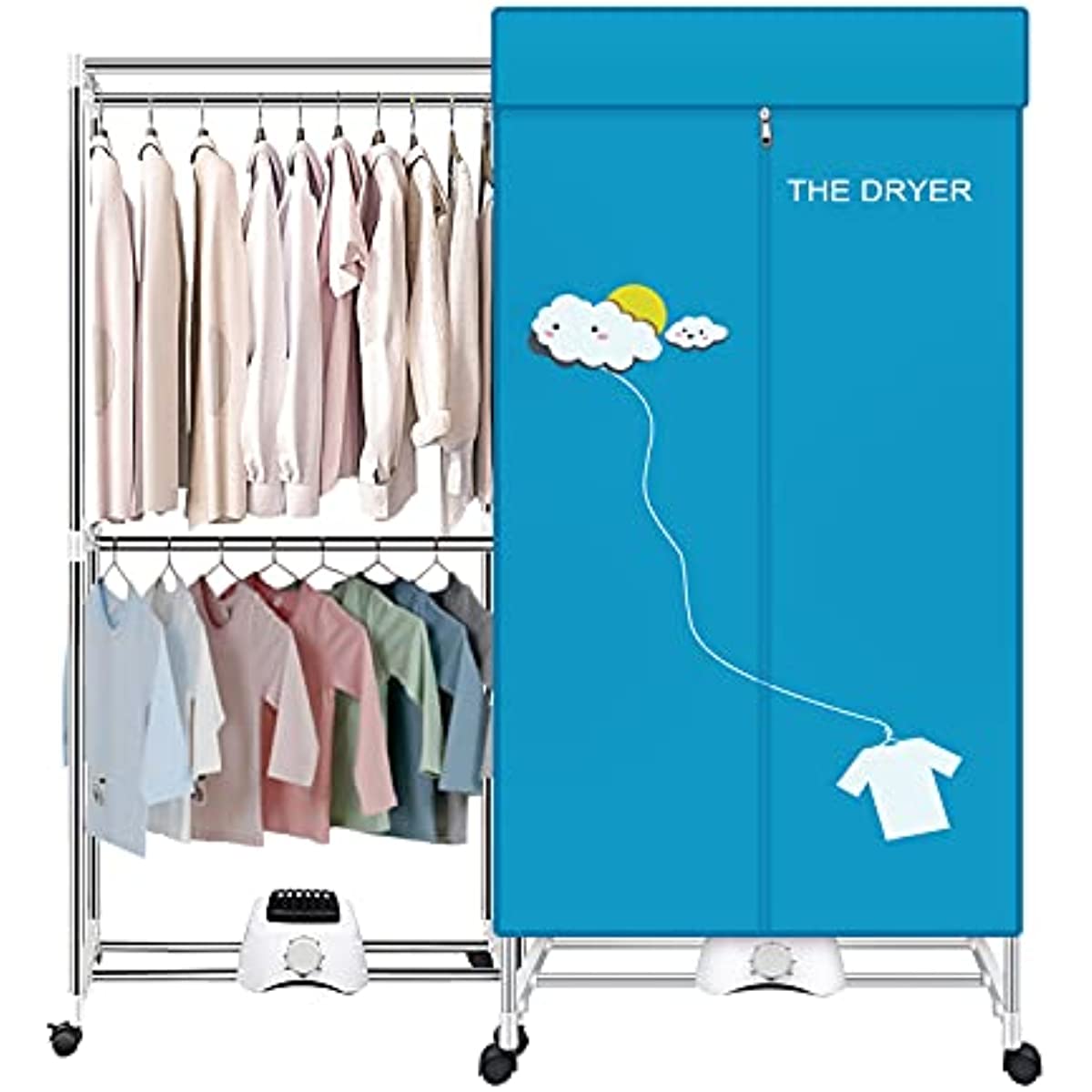 Title 1, Portable Dryer,110V 1000W Electric Clothes Drye...