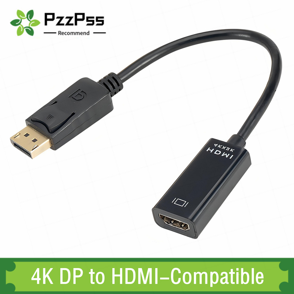 4K DisplayPort-HDMI-совместимый адаптер кабель штекер DP-гнездо  HDMI-совместимый Видео Аудио конвертер для ТВ ПК проектора | AliExpress