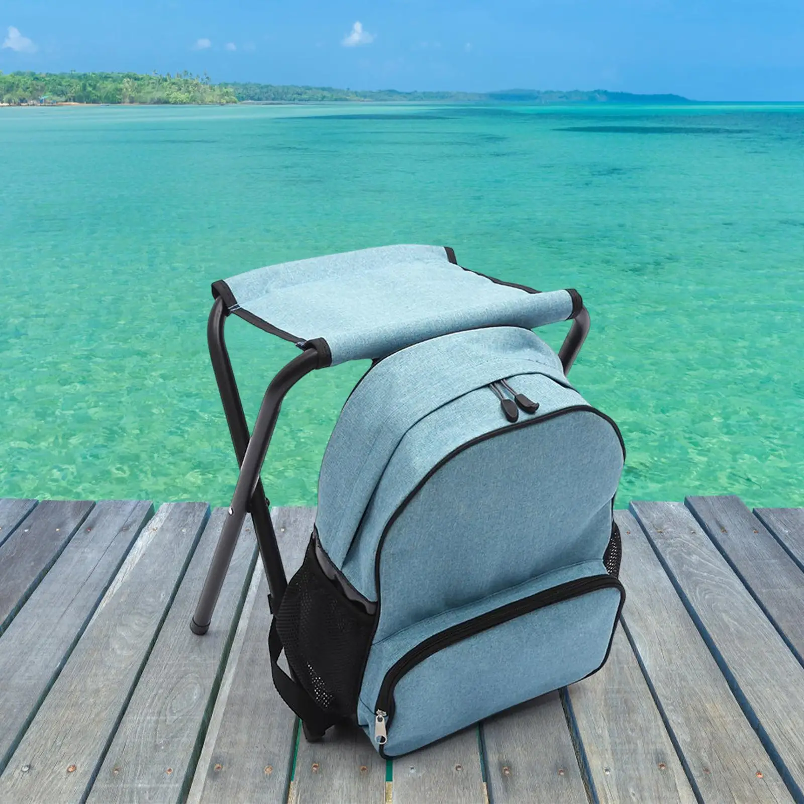 Fishing Seat Compact detachable backpack seat for hiking on the fishing beach