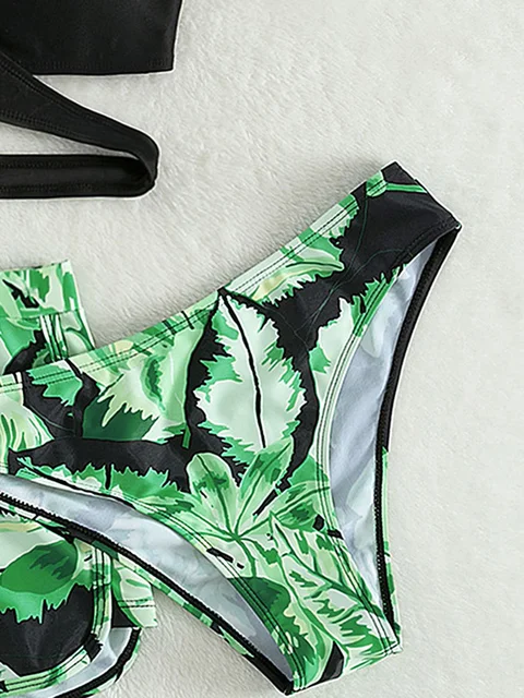 11 12 13 Girls Summer Tropical Swimsuit Set Kids Bikini Tops with Printed  Swim Briefs And Shorts Swimming Bathing Suit Swimwear - AliExpress
