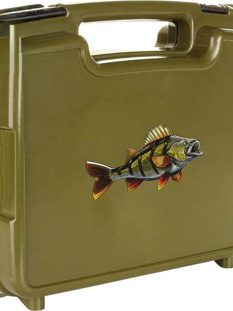 Autocollant Rétro Pêche - 10x9,1cm - Résistant Intempéries - Voiture, Bateau, Valise