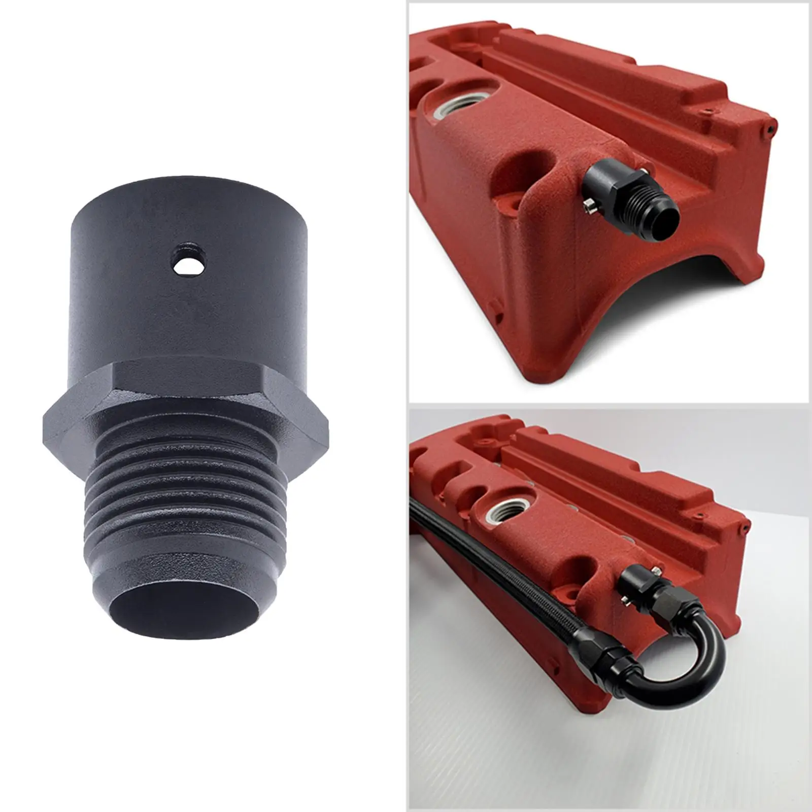 Breather Fitting Adapter Valve Cover 19mm Vent Connector Plug for Honda Civic SI 2002-2015 Acura Tsx 2003-2014