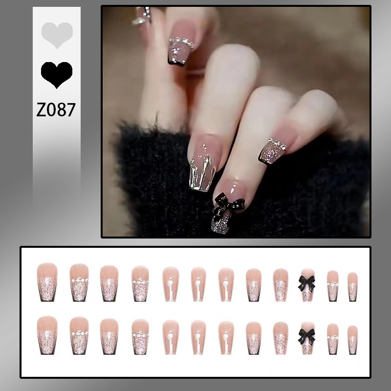 False Nails /Box Press On Wearable Nail Art Finished Fingernails Ballet  Full Cover Tip Heart With Sticker Wearing Tool From 6,82 €