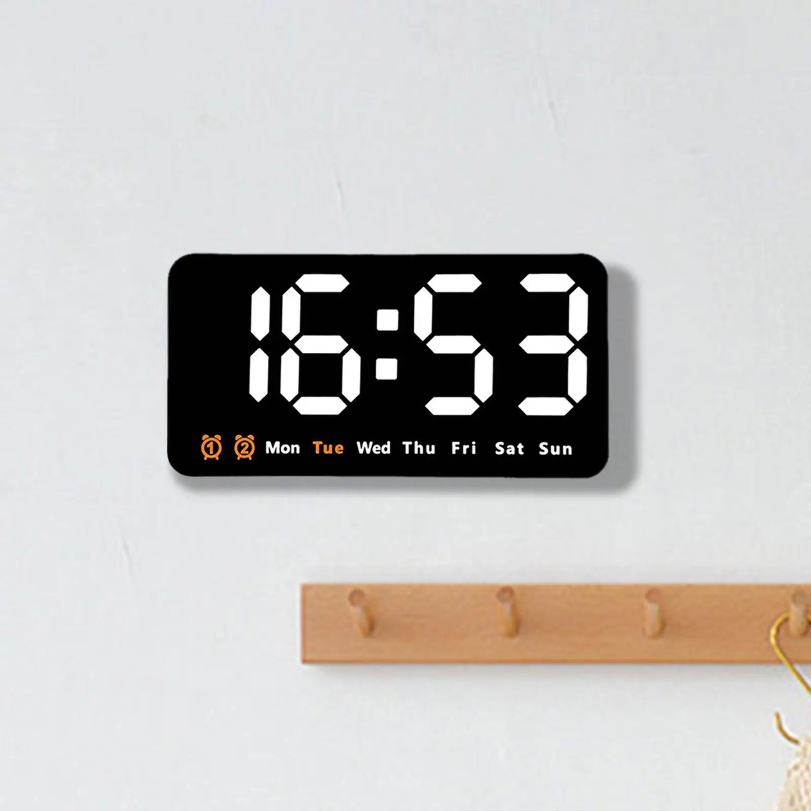 Digital Clock LED Clocks Dimmable LED Desktop Alarm Clock Wall Clock Electronic Clock for Bedroom Adult Learning Festival Beside
