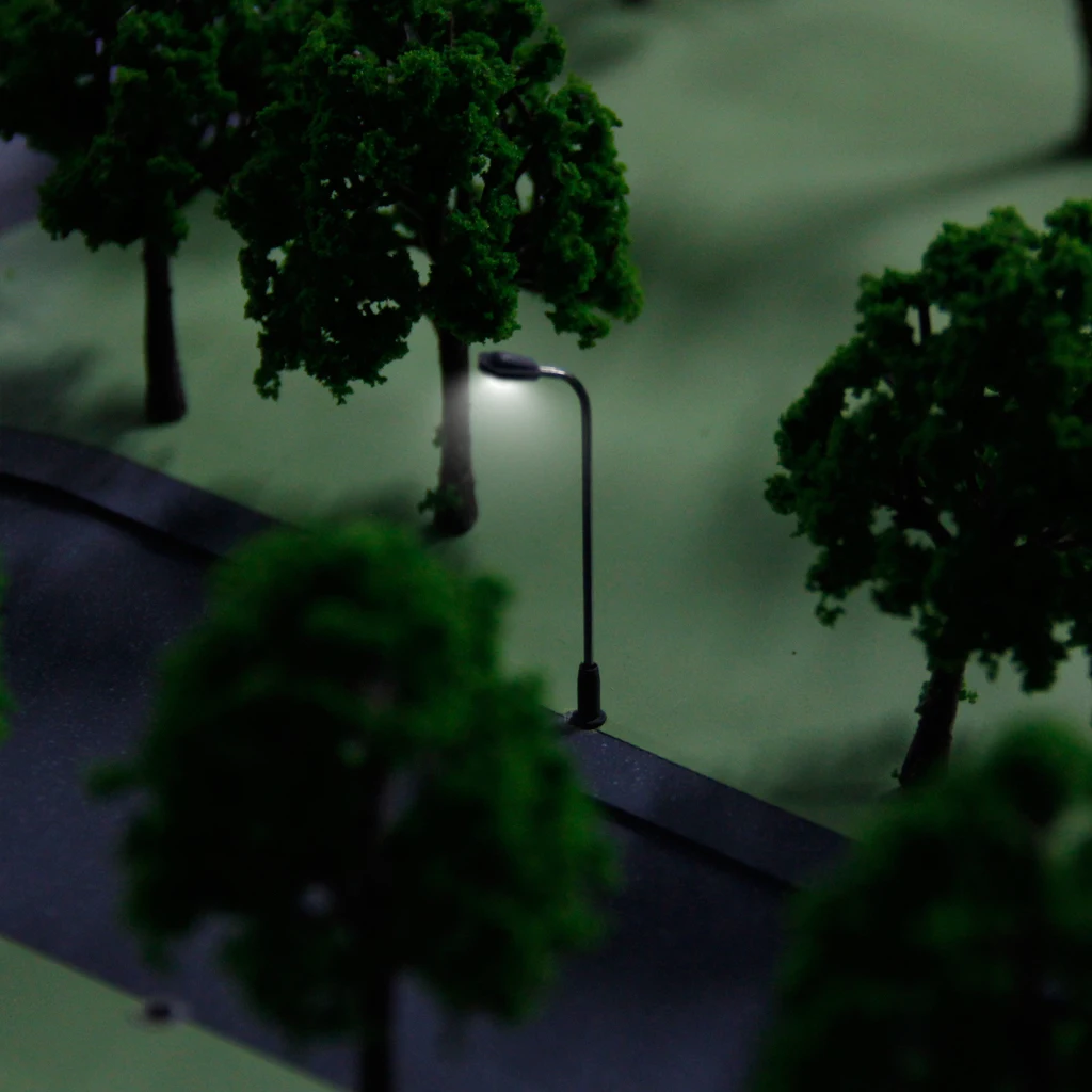 10x 3V Street Lamppost LED Lamp Train SCENERY Layout Dioramas Scale 1:300