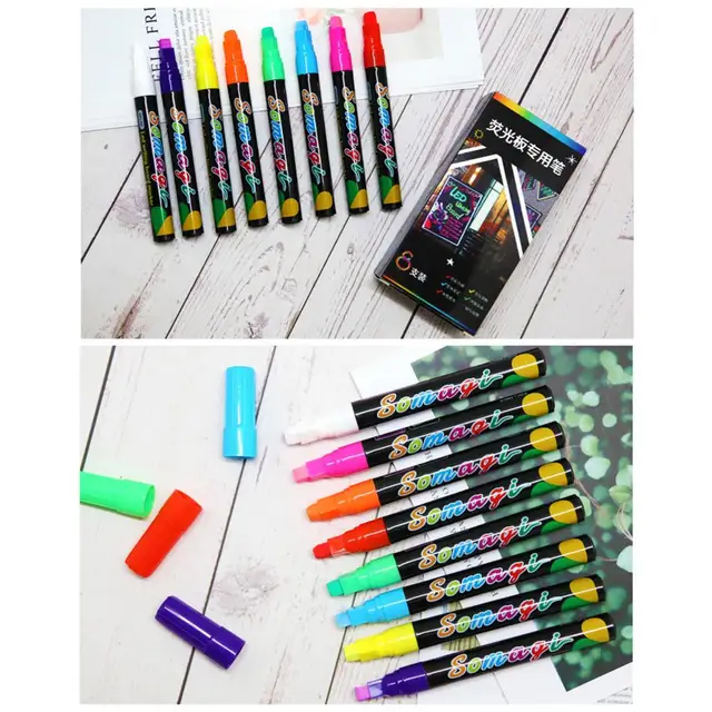 8 Colors/pack Liquid Chalk Markers For Painting Drawing Writing On