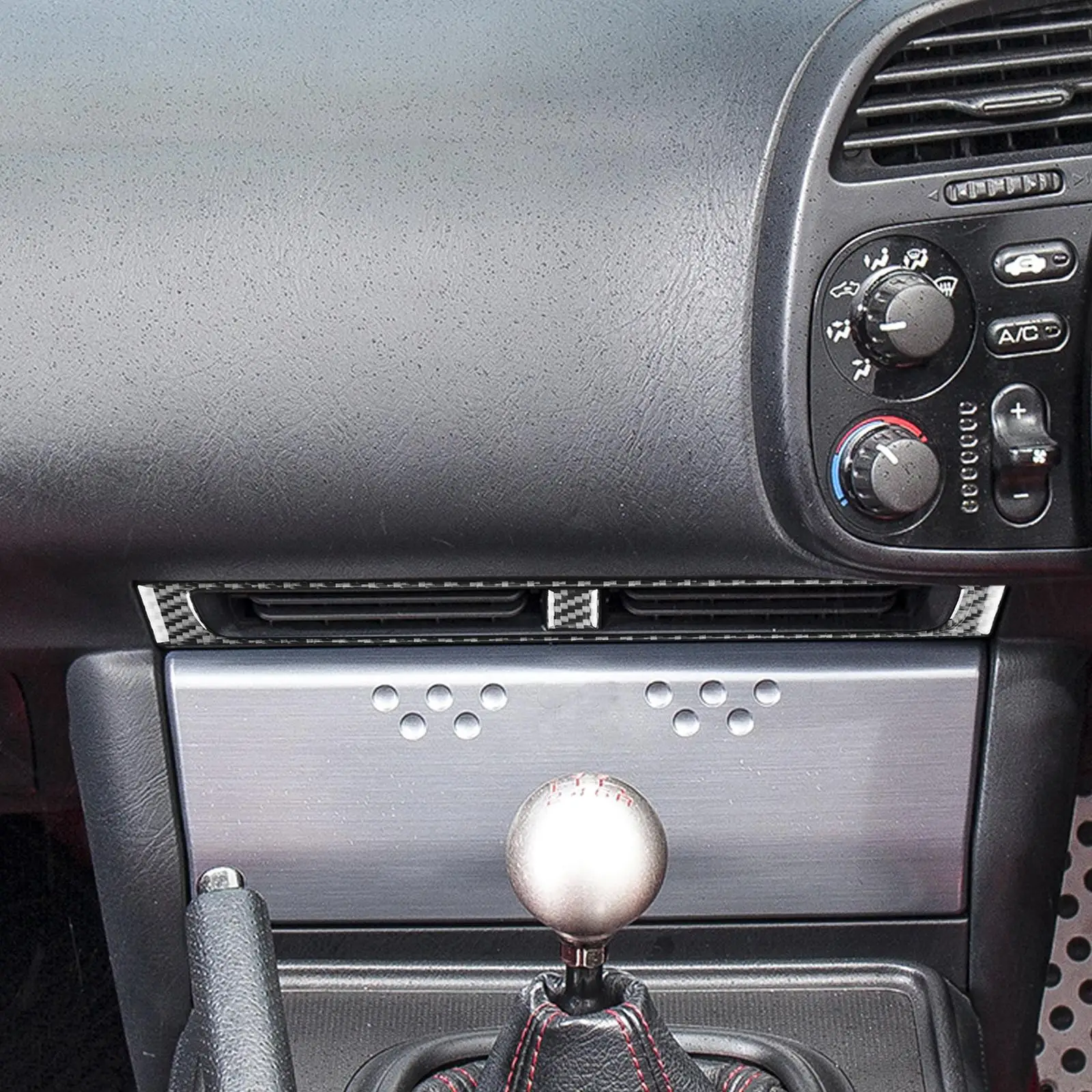 Central Air Vent Cover Trim Carbon Fiber Dustproof Replacement Spare Parts Interior Accessories for Honda S2000 2004 - 2009