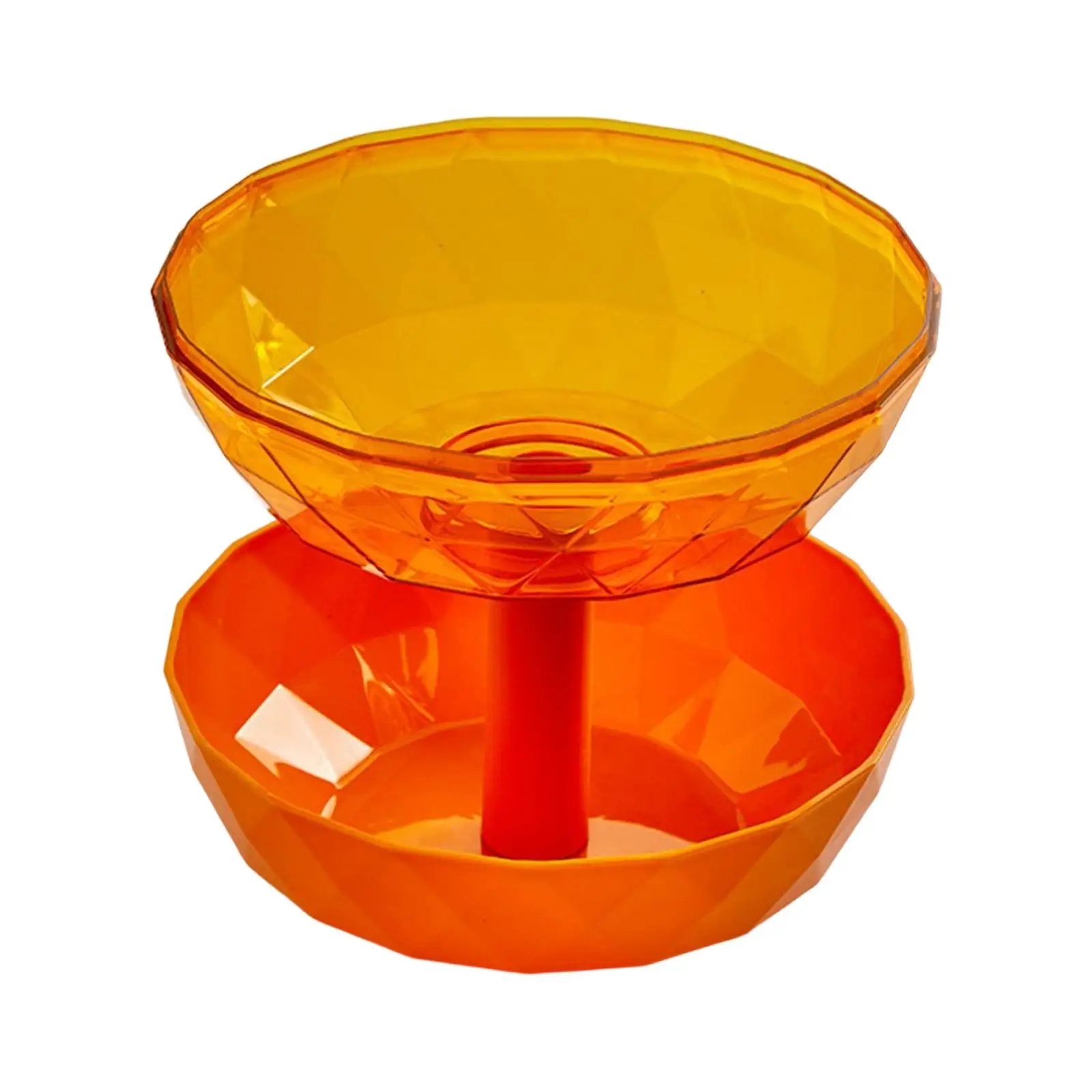 Fruit Bowl Vegetables Holder Organizer Sturdy Two Tiered Tray Fruit Storage Basket for Table Office Countertop Kitchen