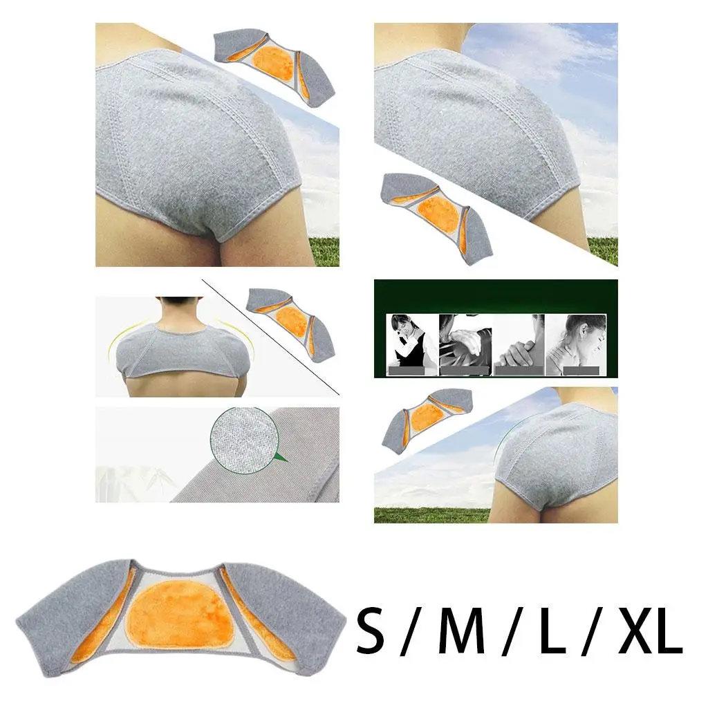 Shoulder Support Warmer Velvet Fabric Breathable Self-Proprigo Back  Belt for  Air Conditioning