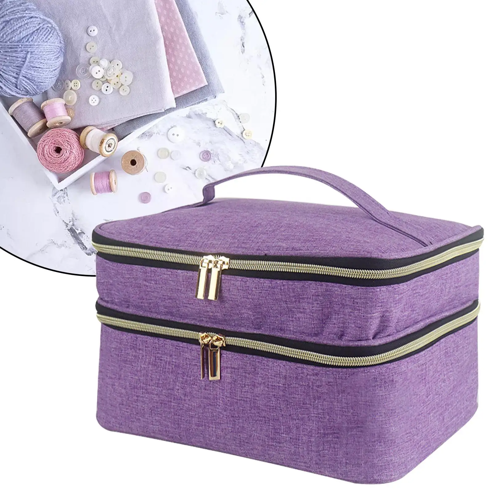 Sewing Storage Organizer Portable for Pins Thread Buttons