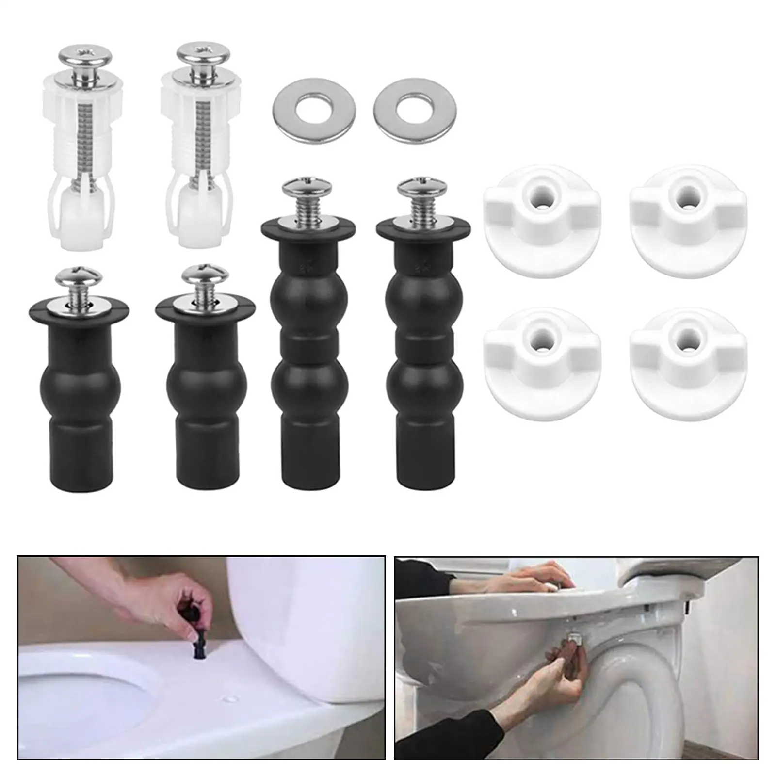 Universal Screw Toilet Toilet Seat Hinges Screws Toilet Cover Accessories Replacement Rubber Spreader Bolts 304 Stainless Steel