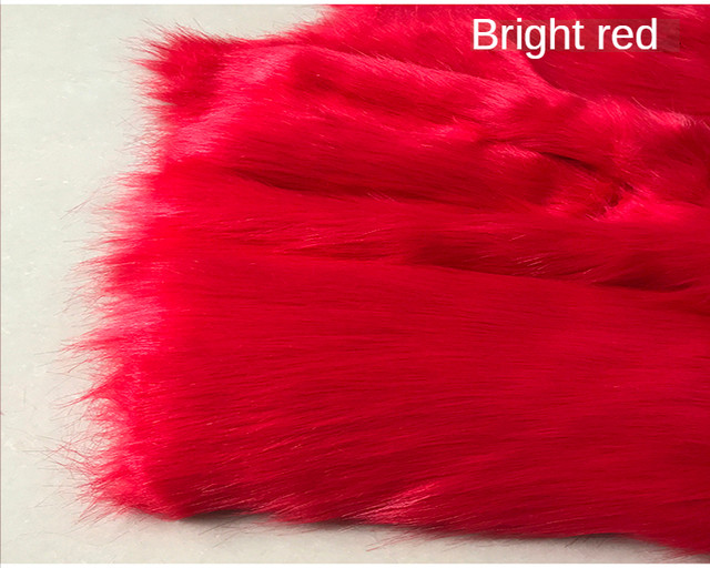 Fur Fabric By The yard for Coats Bags Clothing Sewing Cashmere Thickened  Plain Black White Diy Winter Fashion Cloth Fluffy Red - AliExpress