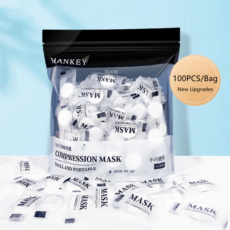 Best of 100PCS Compression Mask DIY Disposable Non-woven Compression Mask Ultra Thin Moisturizing Portable Mask Candy Invisible Mask Reviews & Tips