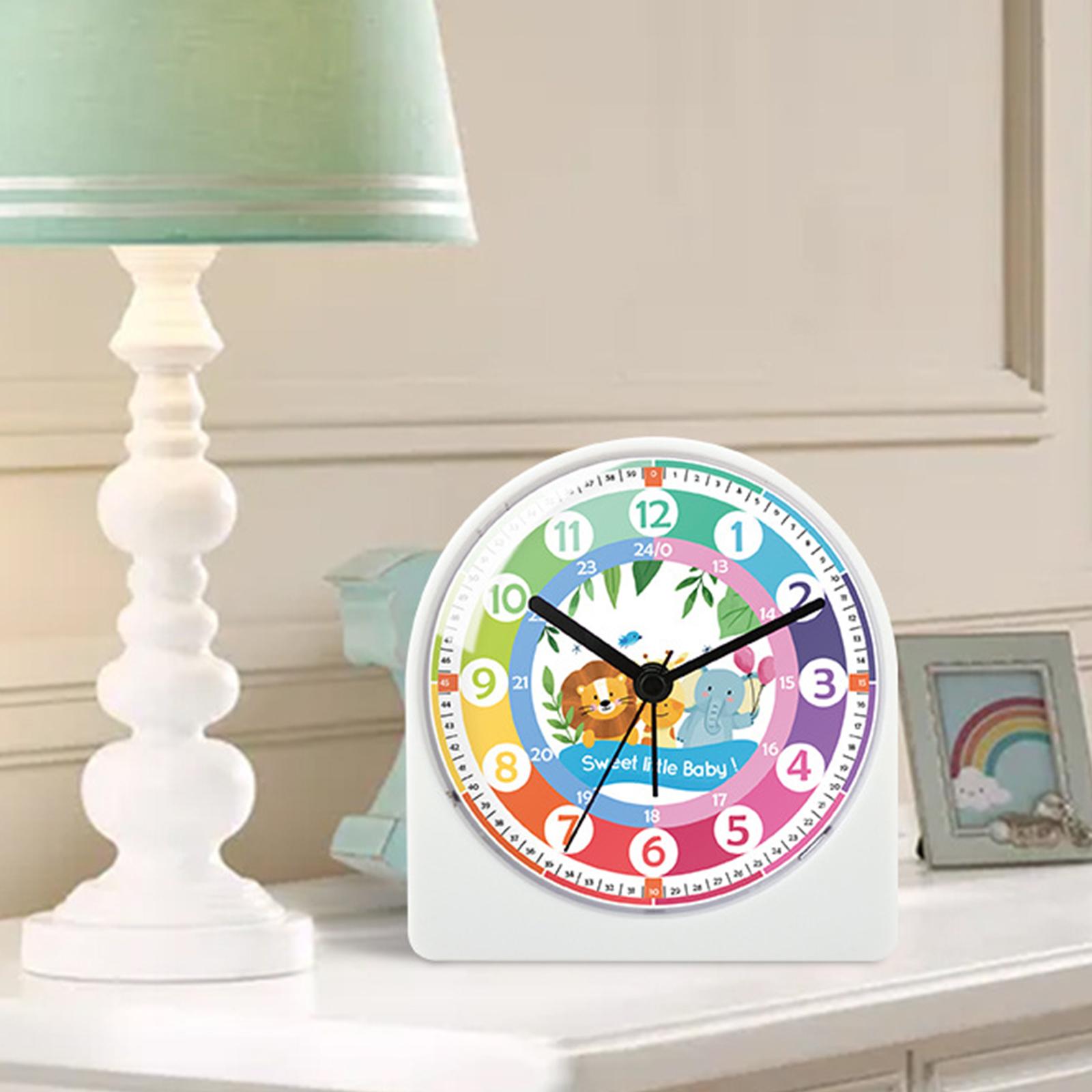 Kids Students Non Ticking Alarm Clock,night Light Clock Bedroom Analog