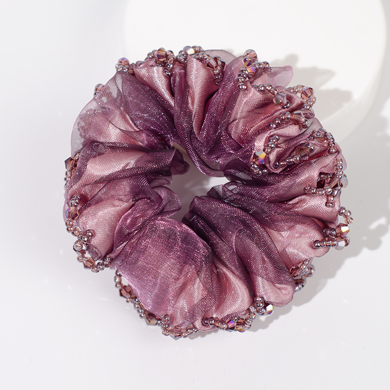 . Elegantes Blumen haars eil Kristall Pferdes chwanz Gummiband · Haarring Mode Frau Haarschmuck резинки для волос детям – Detail 4