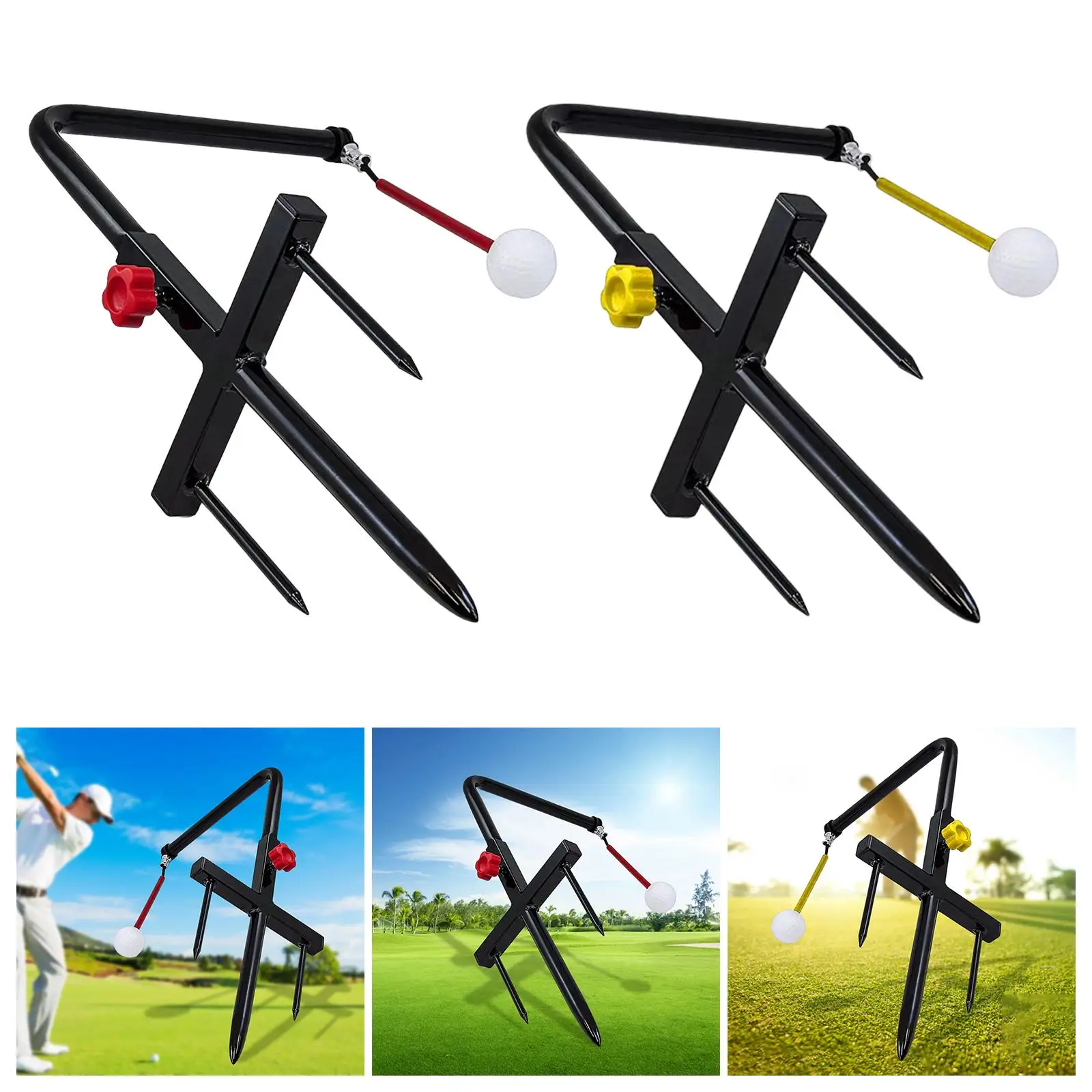 1x Swing Golf Trainer Hanger Pure Path Visual Metal for Garden Beginner