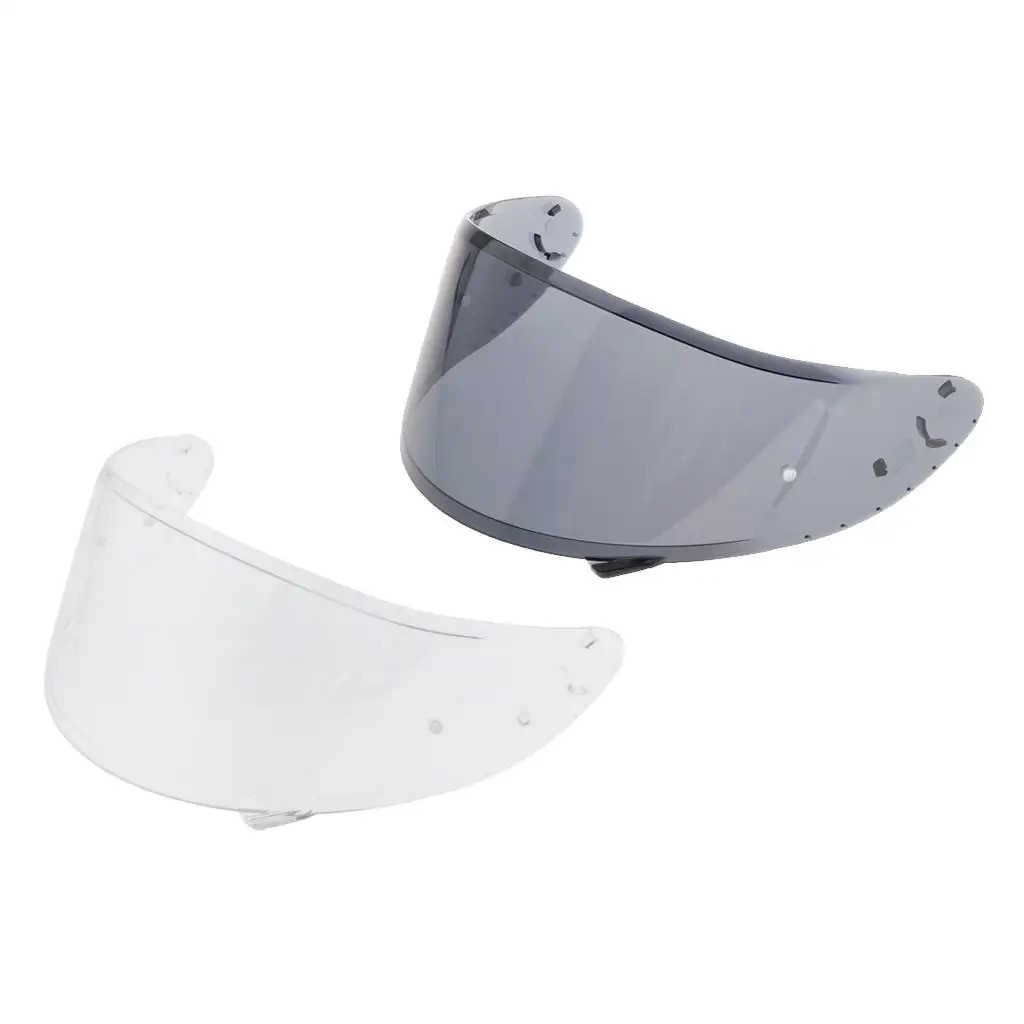 2-Pack Motorcycle Helmet HD Visor for X14    Wind Shield Gray