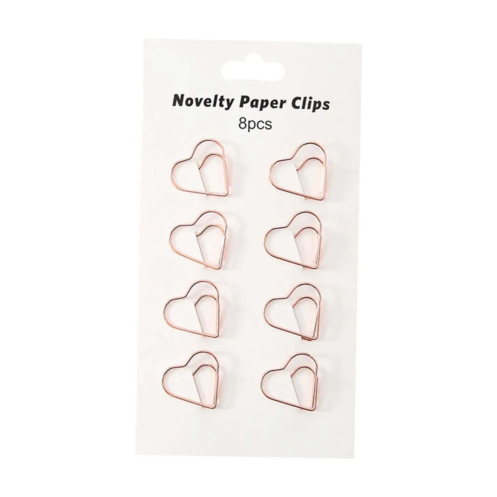 8Pcs Novelty Paper Clips Bookmark Reusable Wire Stationery Accessories for Invitation Card Document Organization School Student
