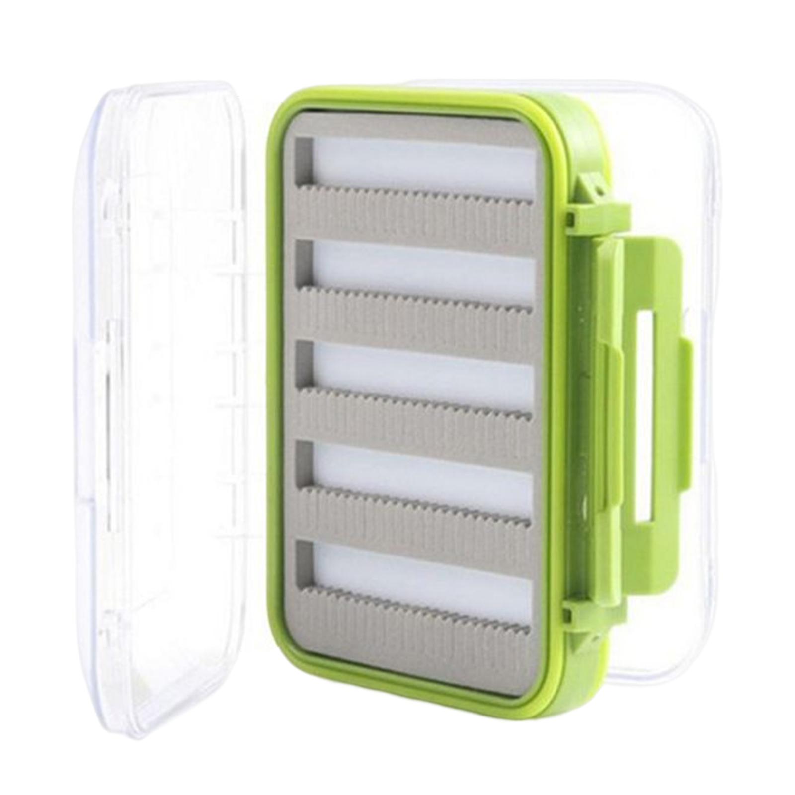 ABS  Waterproof Fly Fishing Box Case 3x1.3x4inch clear Lid Elegant Easy Grip Two Sided  latches Durable