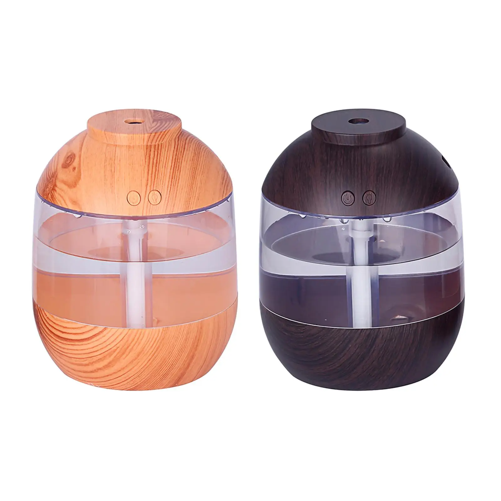 Wood Grain Cool Mist Humidifier Quite with Night Lamp USB Essential Oil for Bedroom Room