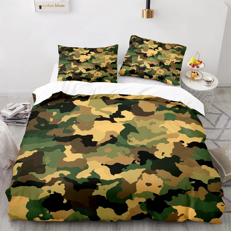 Camouflage 3D Printed Bedding Set Duvet Covers Pillowcases Comforter Bedding Set Bedclothes Bed Linen