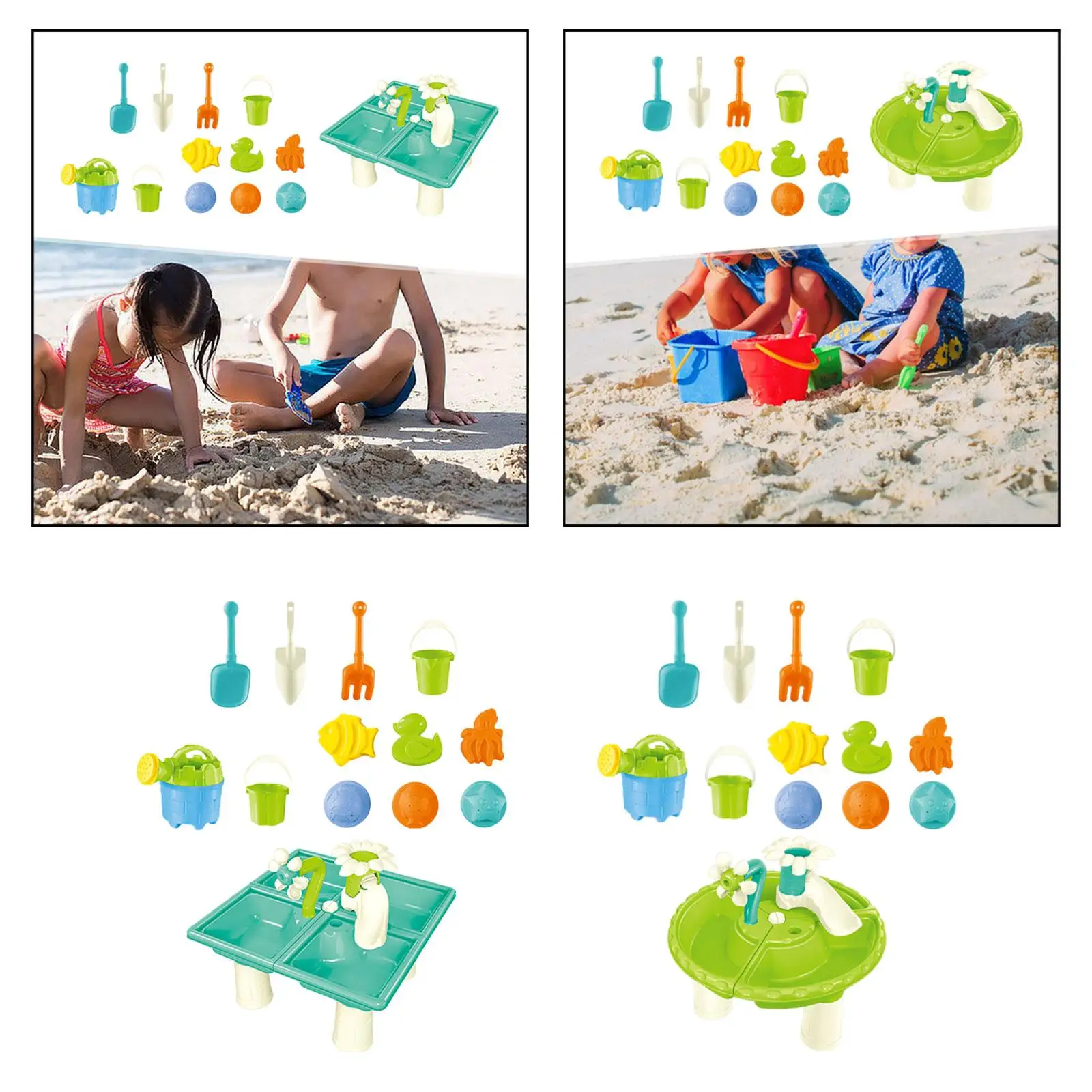 13Pcs Pond Water Table Sensory Play Table kid water Table Sand and Water Table for Outside Outdoor Indoor Beach Toddlers