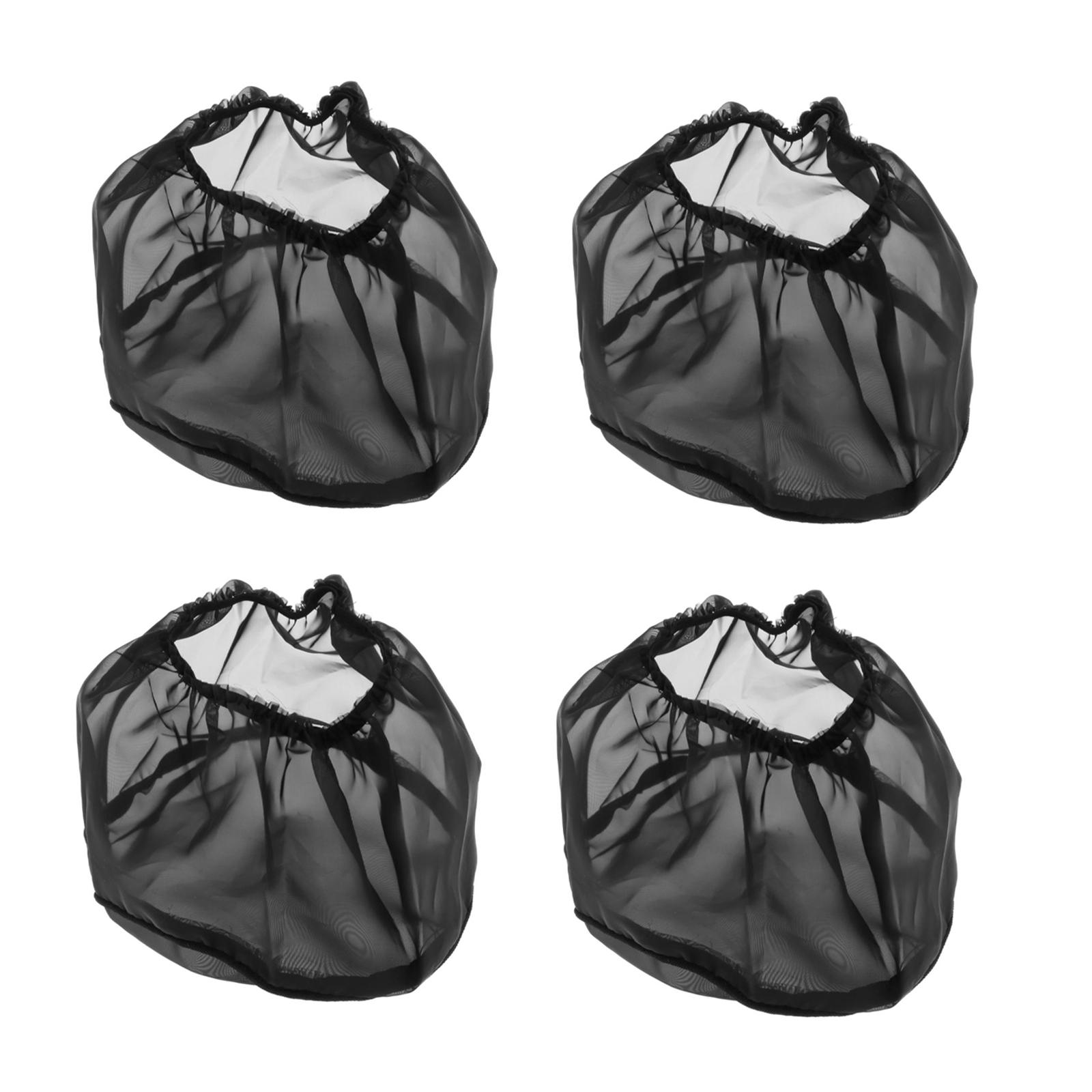 4Pcs Reusable Waterproof Pre Filter Rain Sock Wrap Sucker Universal Air Cleaner Cover for Motorcycles, Air Intake Filter