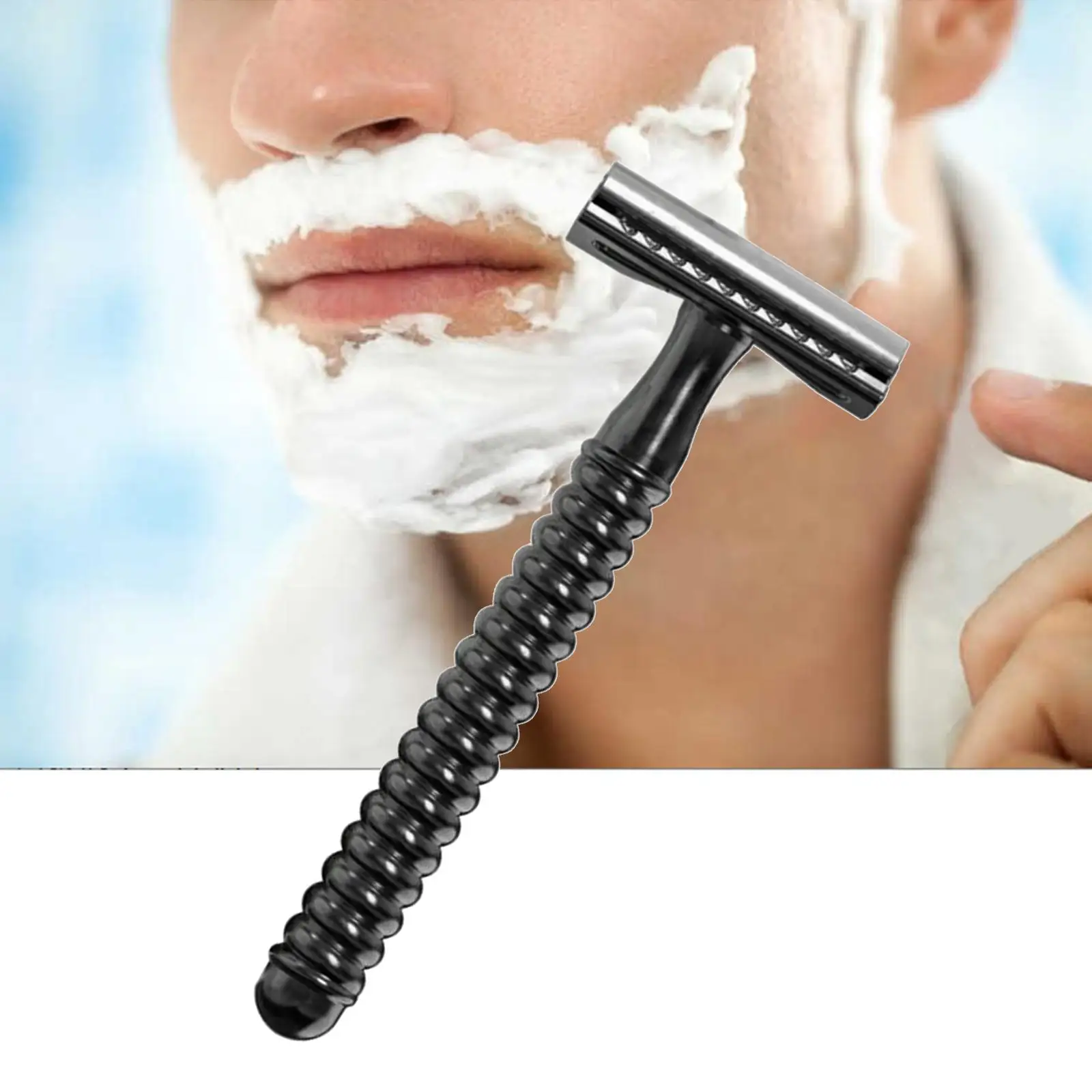 Classic Men Metal Double Edge Safety  Stylish Close clean easily Use  Shave Gifts Reusable Durable Wet Shaving Cost Effective
