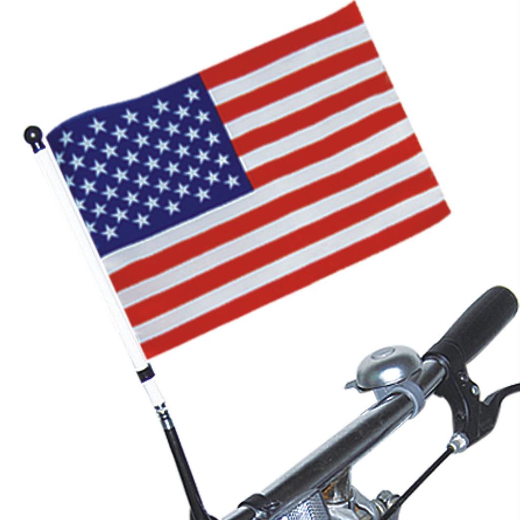 Bicycle Safety Flag Kid Bike Tricycle Scooter Handle Bars Decoration National Flags for Motorbike Decor Banner