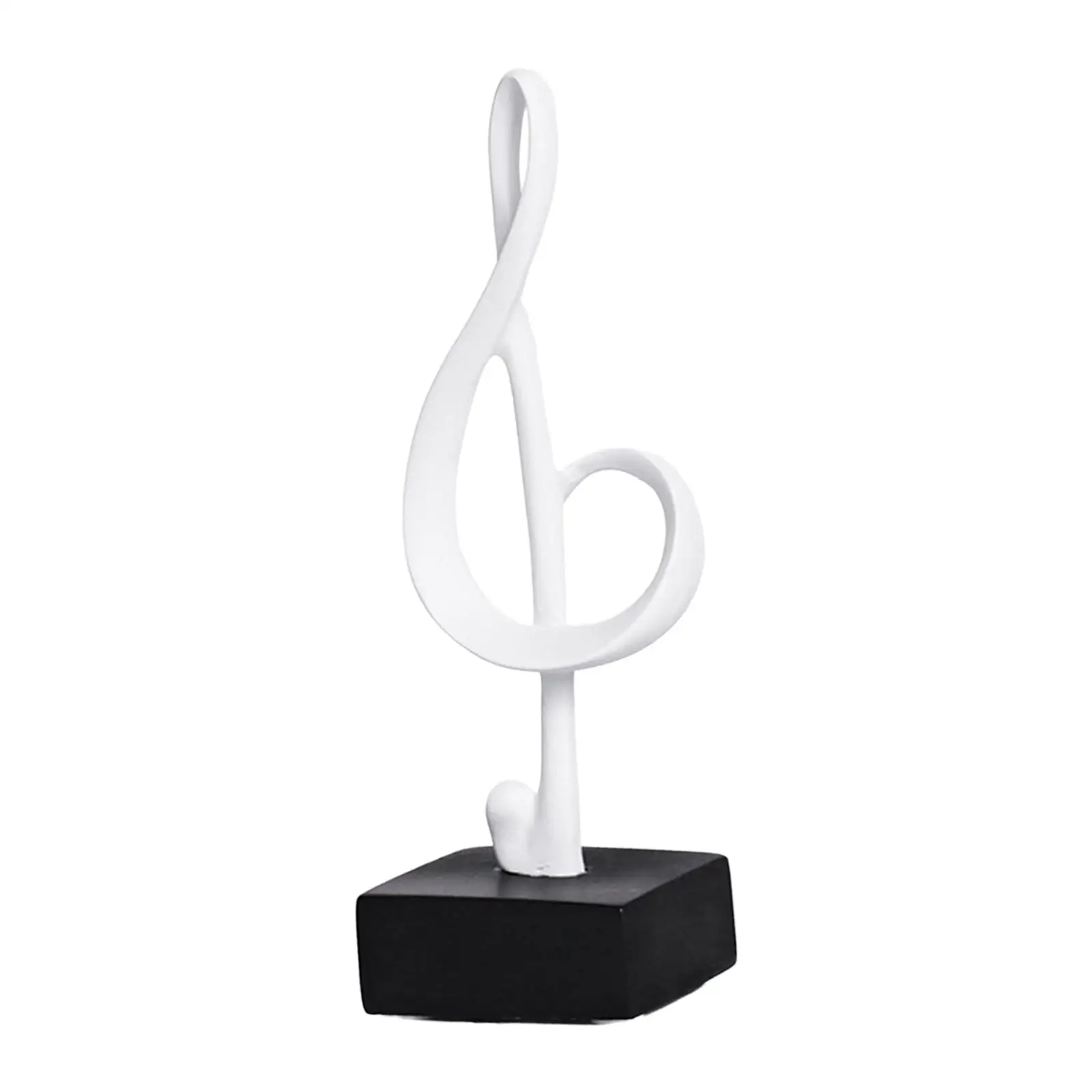 Creative Music Note Figurine Statue Sculpture Craft Artwork Decorative for Table Centerpieces Collectible Bookshelf Office Decor