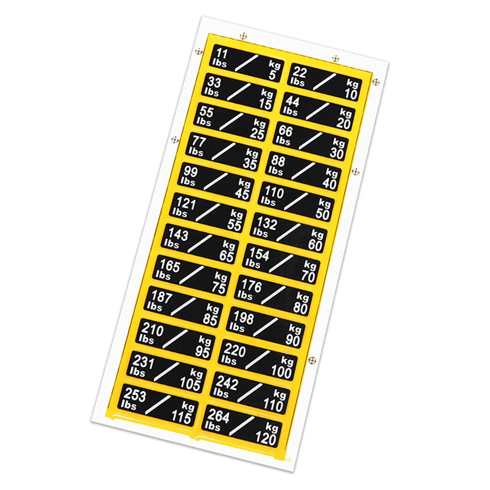Weight Sticker Weighted Block Label Sticker Self Adhesive Power Equipment Label Weight Stack Labels Sticker for Outdoor Home Gym
