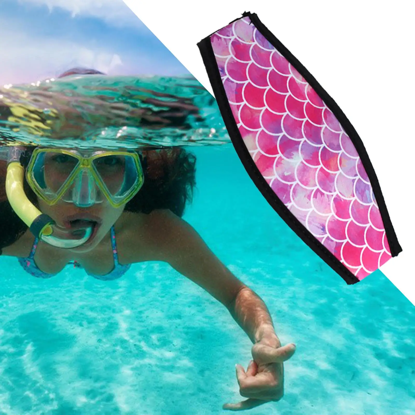 Padded Neoprene Strap Cover  Snorkeling Protect Comfort Hair