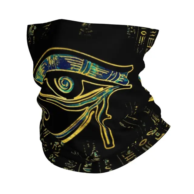 Ancient Egyptian Hieroglyphs Bandana Neck Gaiter Windproof Face Scarf Cover  Women Men Egypt Eye of Horus Headwear Tube Balaclava - AliExpress