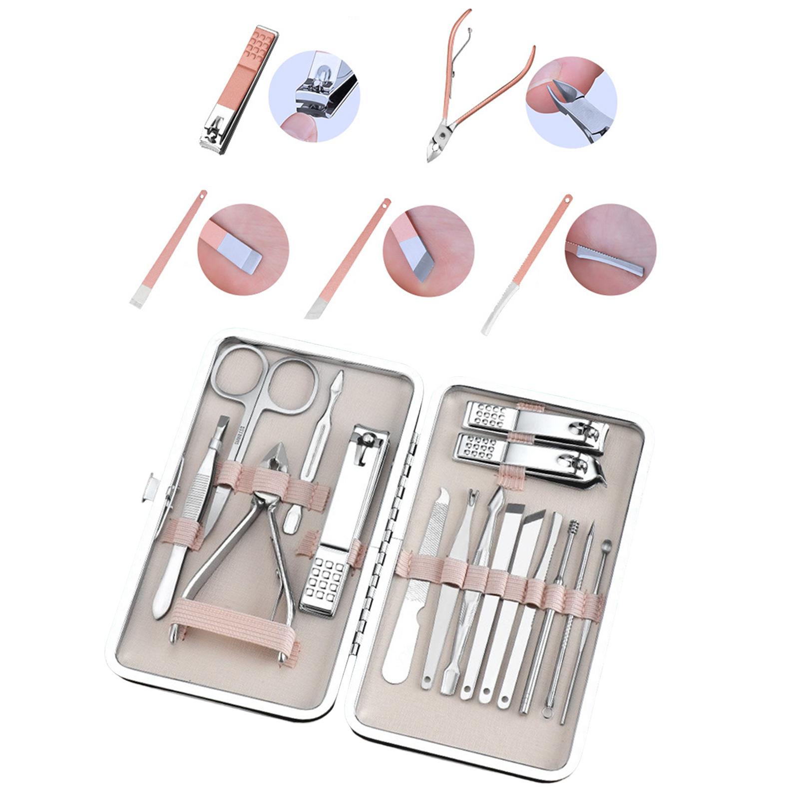 Groomings Multipurpose Durable with Case Portable Stainless Steel professional Set for Parents Beauty Salon Women Home Gift