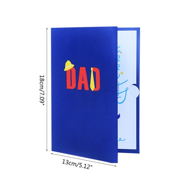 Father'S Day Creative Three-Dimensional Greeting Card Pistol 3D Handmade  Card Children'S Blessing Message Gift 