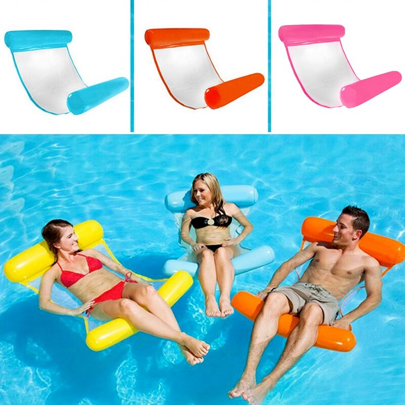 Title 1, Inflatable Floating Water Hammock Float Pool Lo...