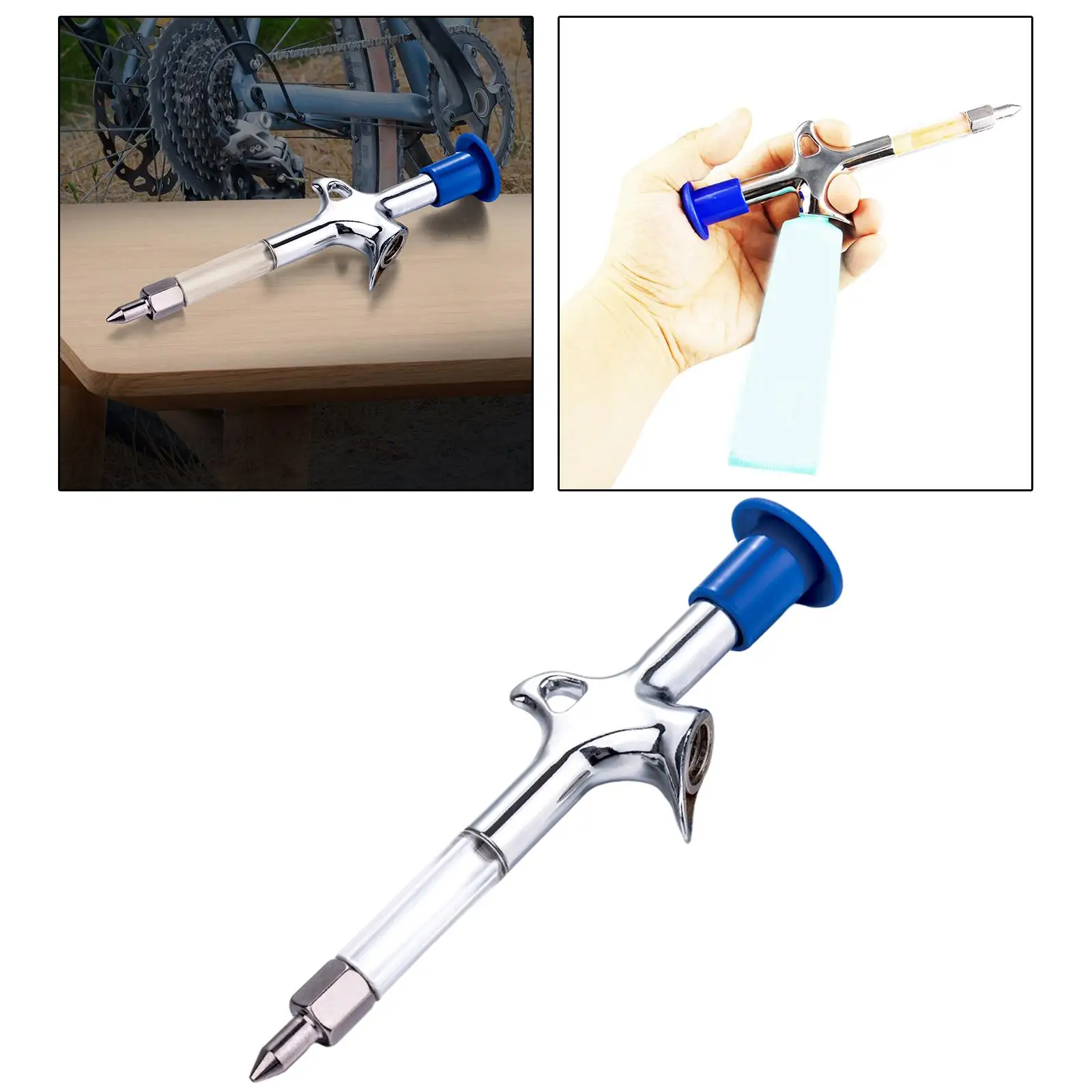 Bike Grease Gun Lubricating Oil Syringe Bicycle Grease Injector Gun for Pedals