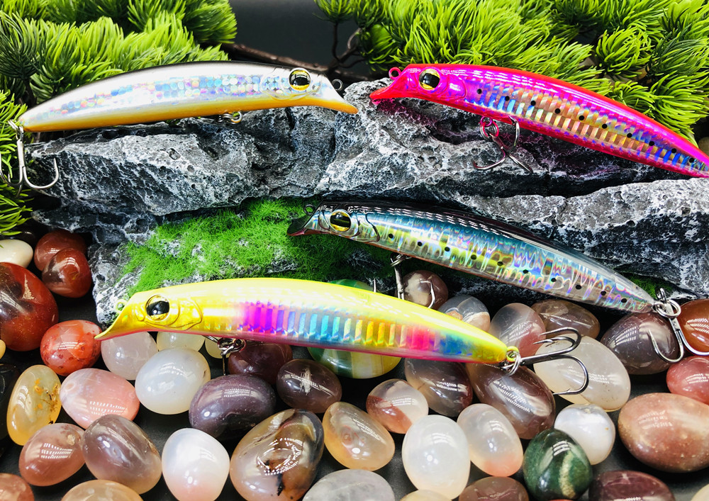 GREENSPIDER NEUE Wobbler 106 mm 18 g schwimmender harter Köder Minnow Kurbel Angelköder Wolfsbarsch Frisches Salzwasser – Detail 1