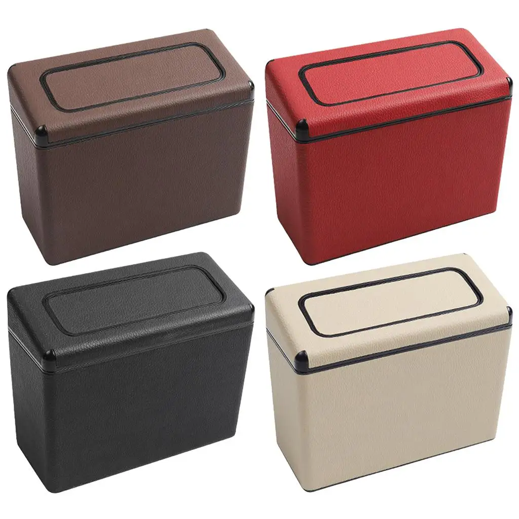 Car Trash Can with Lid Large Capacity Car Accessories Trash  car Garbage  Dustbin  Car Office Organization