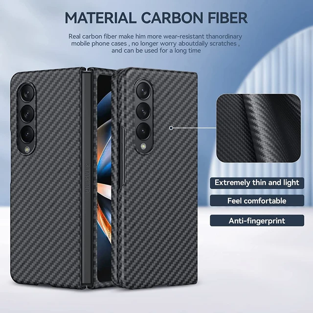 Real Carbon Fiber case for Samsung Galaxy Z Fold 5 Luxury Latticed Aramid  Fiber Phone cover for Galaxy Z Fold 4 Fold3 case capa - AliExpress