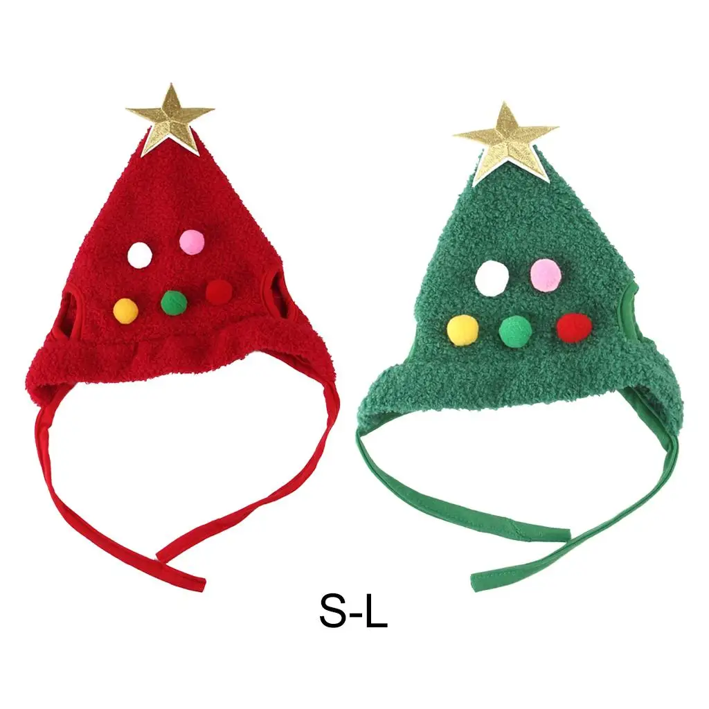 Pet Dog Hat Xmas Tree Costumes Headgear for Christmas Party Cosplay Outfit Accessories