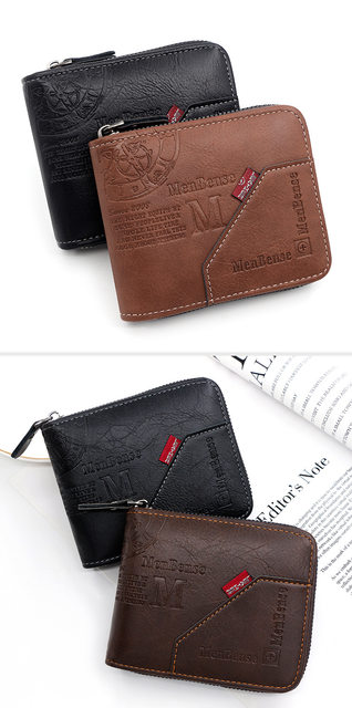 Men's Wallet Short Large Capacity Business Wallet Soft Leather Stitching  Folding Coin Purse Multi-Card Credit Card Bag Men - AliExpress