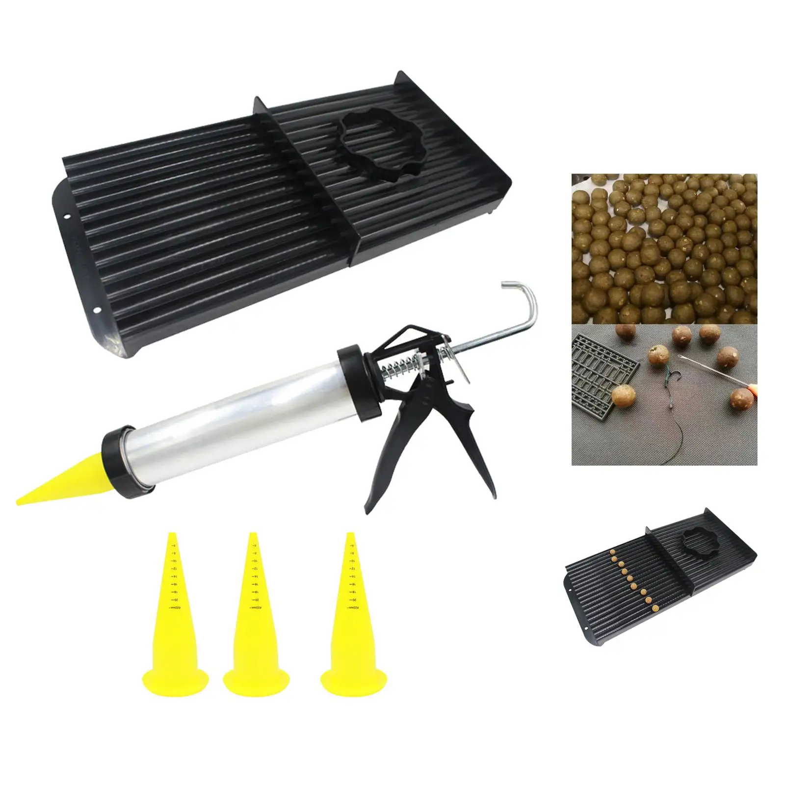 Sausage Bait Boilie Tube Bait Table with 3 Nozzles Jigs Lures Carp Lure Making Bait