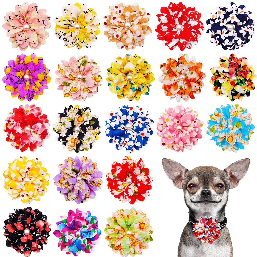 Große Blume-Kragen 50px Hund Blume Kragen Entfernen Hund Bowtie Kragen Zubehör Hunde Haustiere Bogen Krawatten Kragen Für Kleine-große Hunde – Detail 1